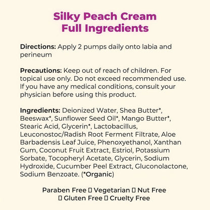 Parlor Games Silky Peach Cream Bioidentical Estriol Cream for Women